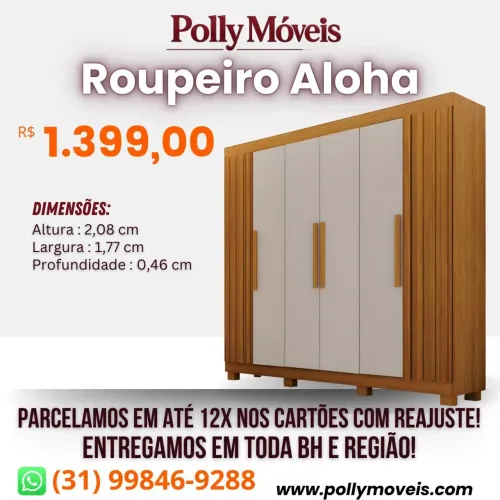 Guarda Roupa Aloha! Pronta Entrega!
