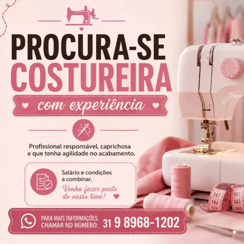 Preciso de costureira em venda nova 
