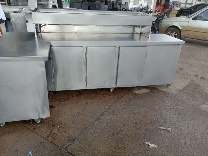 Balcão refrigerado inox condimentadora