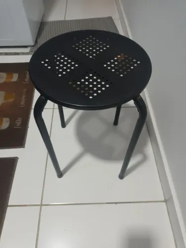 2 Banquetas de ferro, banco, banquetinha redonda