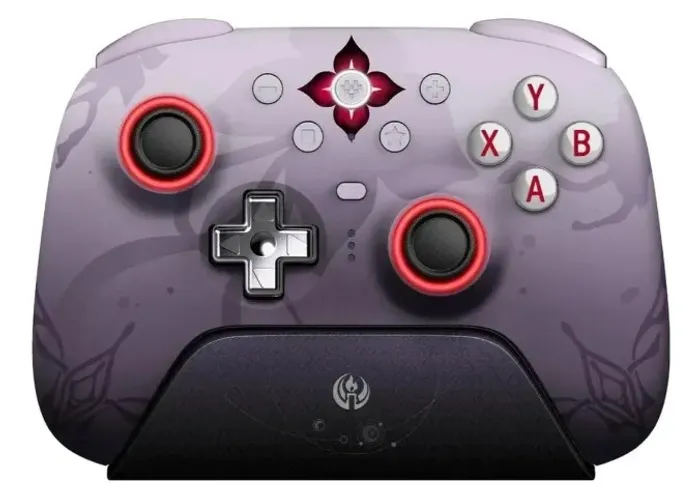 Controle 8bitdo Ultimate 2 Wireless Honkai Star - Evernight Roxo Claro