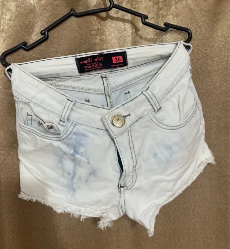 Short Jeans Branco Mellie Ello 36 Destroyed