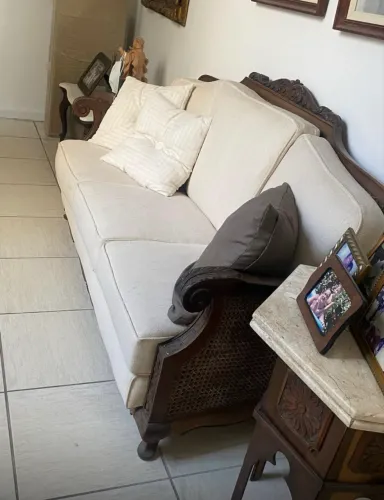 CONJUNTO SOFA ANTIGO EM JACARANDÁ 
