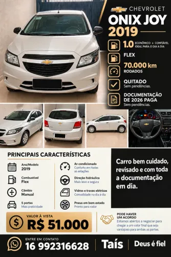 Chevrolet Onix JOY Hatch 1.0 8V Flex Mec. 4P 2019