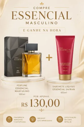 Natura Essencial Masculino ganhe brinde