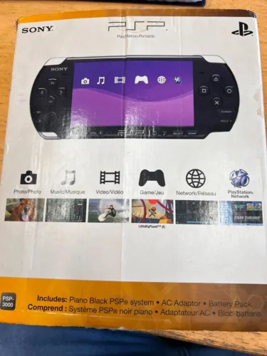 PSP 3000 na Caixa para Colecionador - CIB - Manuais/Berço, Serial batendo