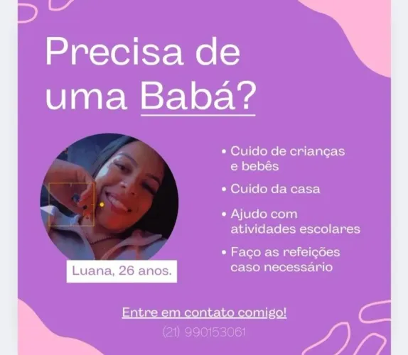 A procura de uma babá? Entre em contato para mais informações. 