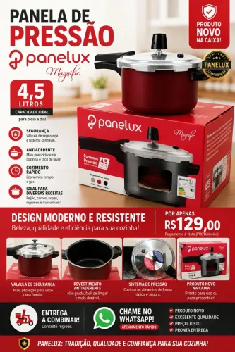 Panela de pressão 4,5 LTS! Panelux 