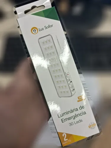 Caixa 20 Luminárias de Emergência LED - 30 Leds