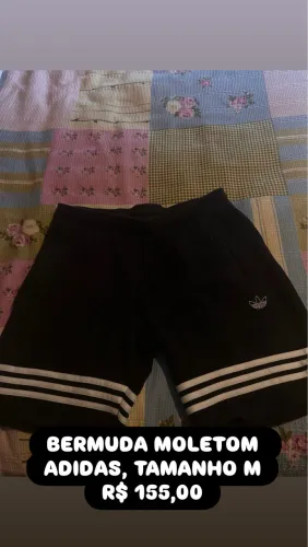 BERMUDA MOLETOM ADIDAS ORIGINALS, TAMANHO M