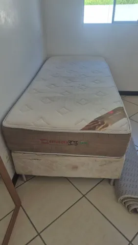 CAMA BOX COMPLETA COLCHÃO DE MOLAS ORTHOCRIN SOLTEIRO