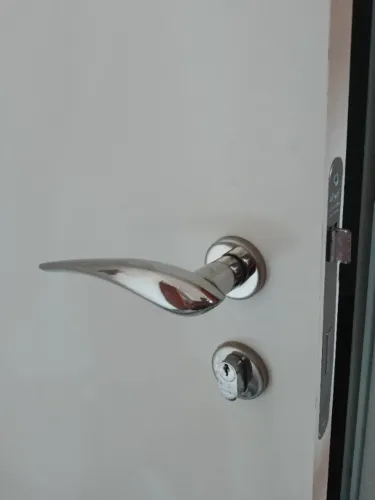 fechadura la fonte assa abloy com 1 chave 6244 cr008 cromado brilhante externa maçaneta