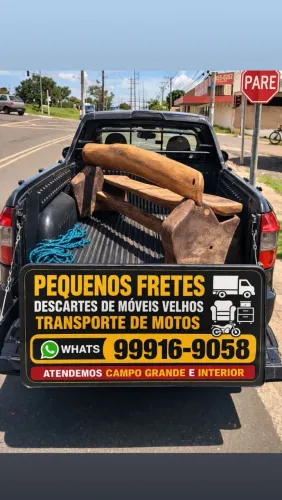 Fretes, descartes de móveis velhos, transporte de motos