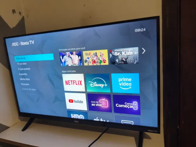 Smart TV AOC ROKU 32" HD 3 HDMI USB Wi-fi Dolby Audio