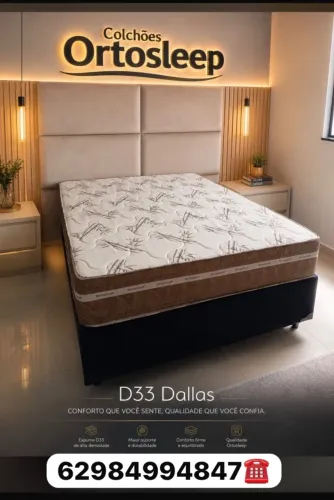 Cama casal colchão d33 