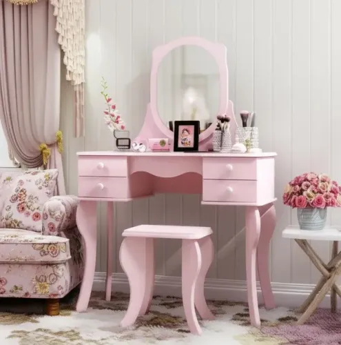 PENTEADEIRA PRINCESA ROSA PRONTA ENTREGA - MONTAGEM GRATUITA