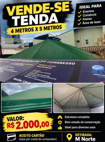 Tenda de 4 metrosx5mestros