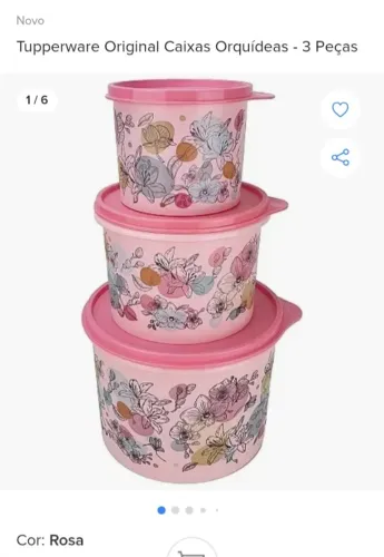 Kit tupperware orquídea original 