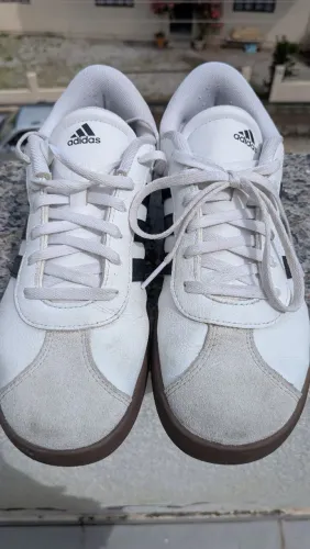 Tênis Adidas VL Court 3.0 Original Feminino (Branco / Preto / Solado Gum)