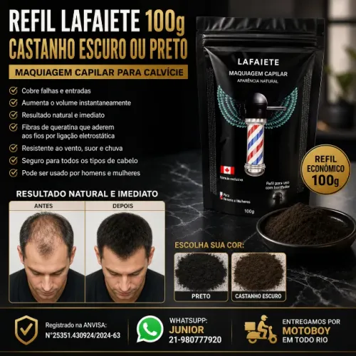 Maquiagem Fibra Capilar Lafaiete Refil 100g