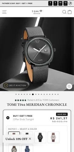 Relógio TOMI T044 Meridian Chronicle