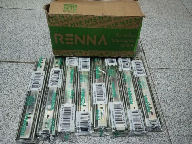 Vendo 8 pares de corrediça renna telescópica larga 35kg 45x 250