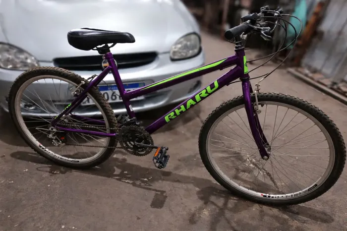 Bicicleta aro 26 violeta Rharu revisada / bicicleta aro 26 vermelha Rharu revisada 