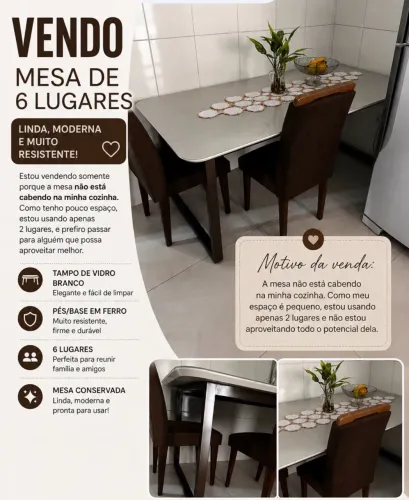 Mesa de 6 lugares