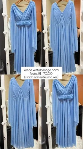 Vestido longo Azul