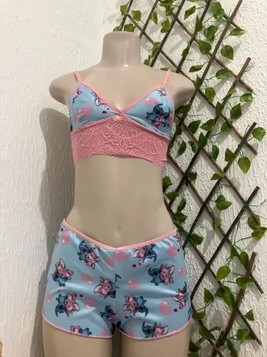 Baby-doll com renda