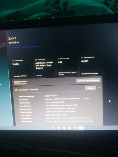 PC Gamer Completo - Ryzen 5 3400G | 16GB RAM | SSD NVMe 500GB