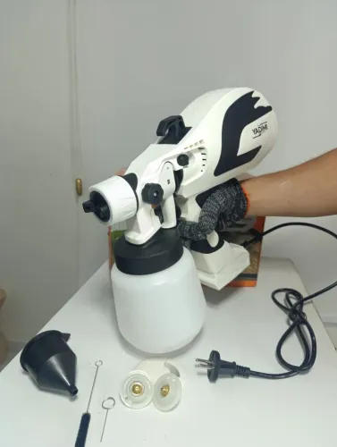 pistola de pintura elétrica 550w bico aço profissional