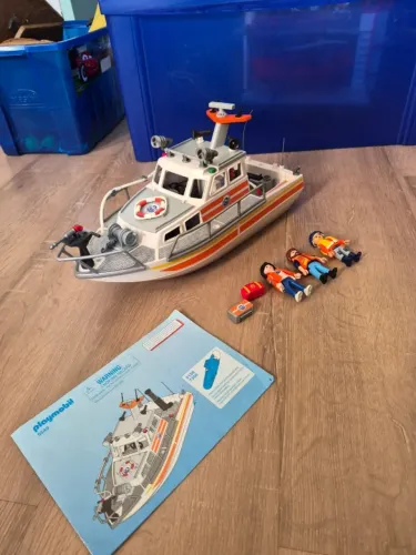 Playmobil Barco de Resgate com Magueira de Água - cod 5540