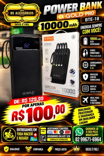 Carregador Portátil 10000mAh Original