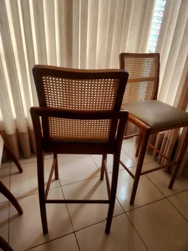 Banqueta alta de madeira ( conjunto) Novas foram feitas por encomenda