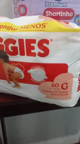 Fraldas Huggies G 60 unidades