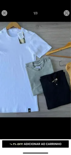 Kit 3 blusas caneladas 