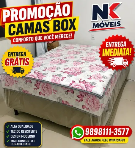 Camas box de casal molas ensacadas novas na promoção, ENTREGO HOJE!!