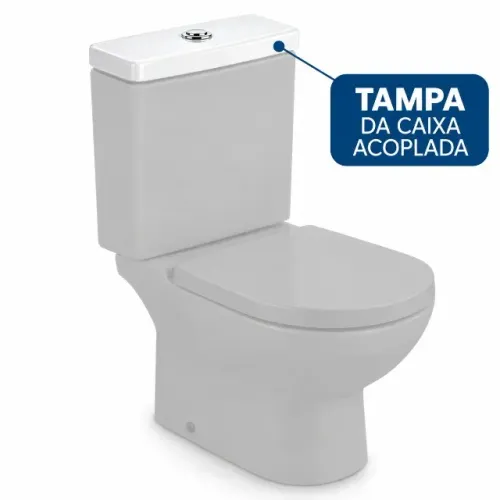 Tampa para Caixa Acoplada Duplo Acionamento 3/6L Roca Inspira Square Branco B341787000