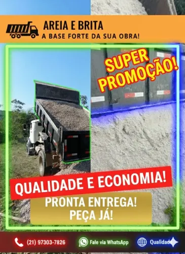Areias e Pedras - 8m³ e 6m³
