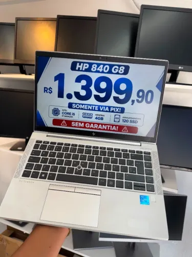Notebook HP 840 G8 intel i5 décima primeira geração 4gb + 120 ssd