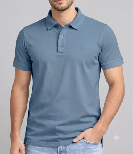 Camisa Polo Suedine Azul