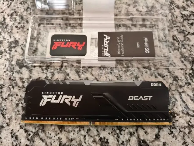 Memória DDR4 Kingston Fury Beast RGB, 8GB, 3200Mhz