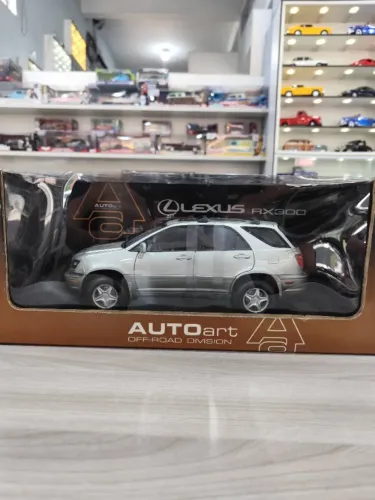 Miniatura Lexus RX300 AutoArt 1/18 Off-Road Prata Raro Caixa
