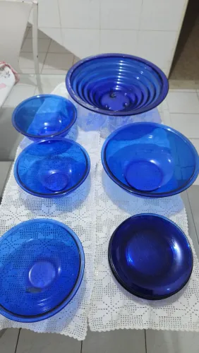 Peças pratos Duralex originais Azul Cobalto 