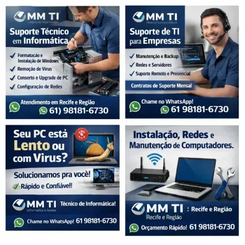 Suporte Técnico em Informática | Formatação, Redes, Wi-Fi e Manutenção em Recife - PE