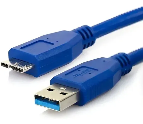 Cabo Usb 3.0 Para Hd Externo De 1,50 Metros Blindado Cor Azul