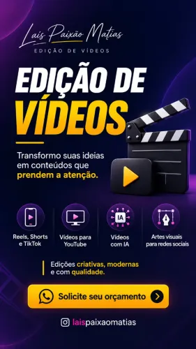 Edição de Vídeos | Reels, Shorts e YouTube