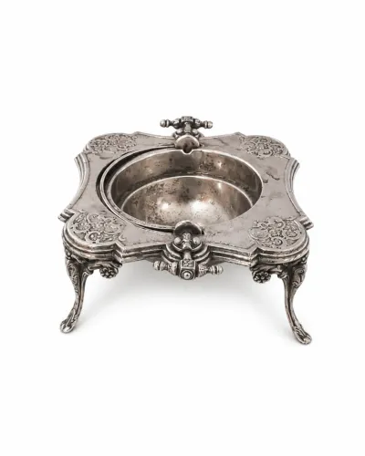 Centro de Mesa Antigo WMF Original em Metal Prateado - Design Clássico Alemão