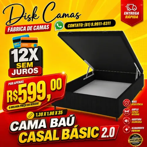 Transforme Seu Quarto com a Cama Baú Casal Basic 2.0!
